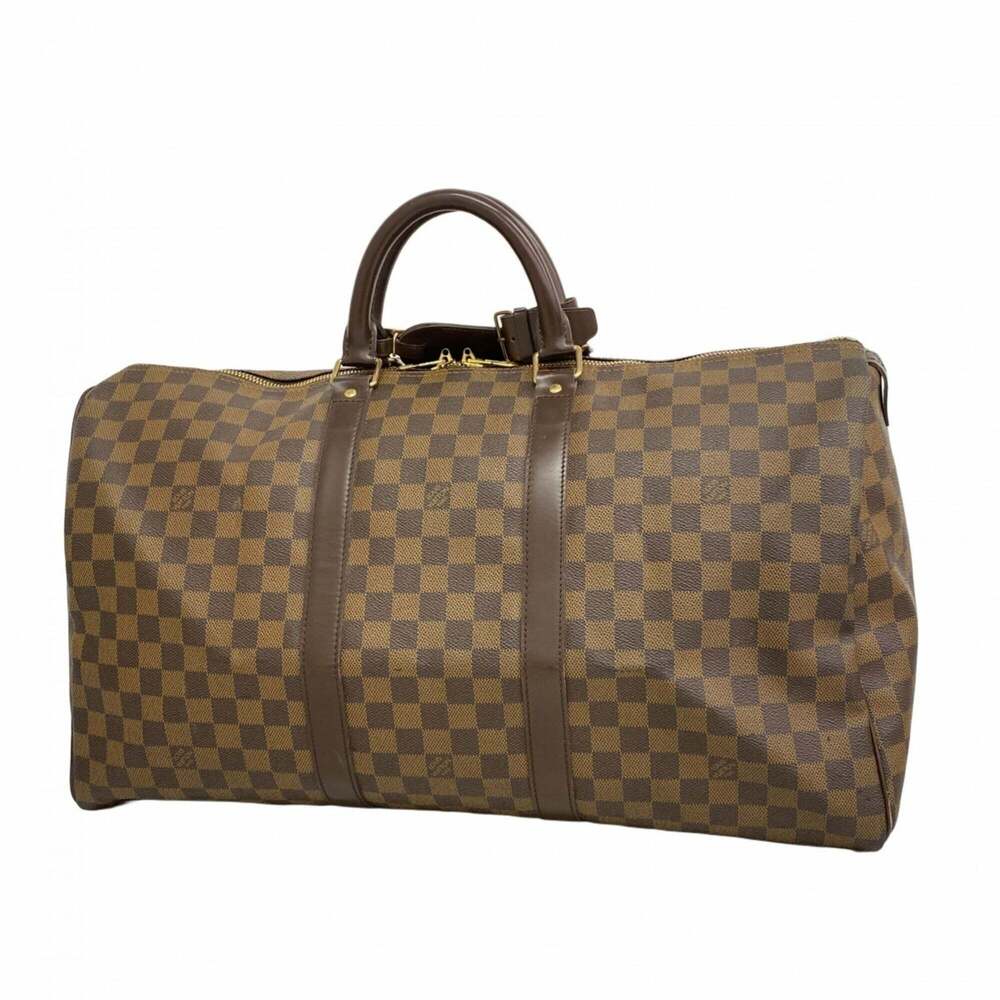 LOUIS VUITTON Authentic Brown Damier Keepall 50 Boston Bag